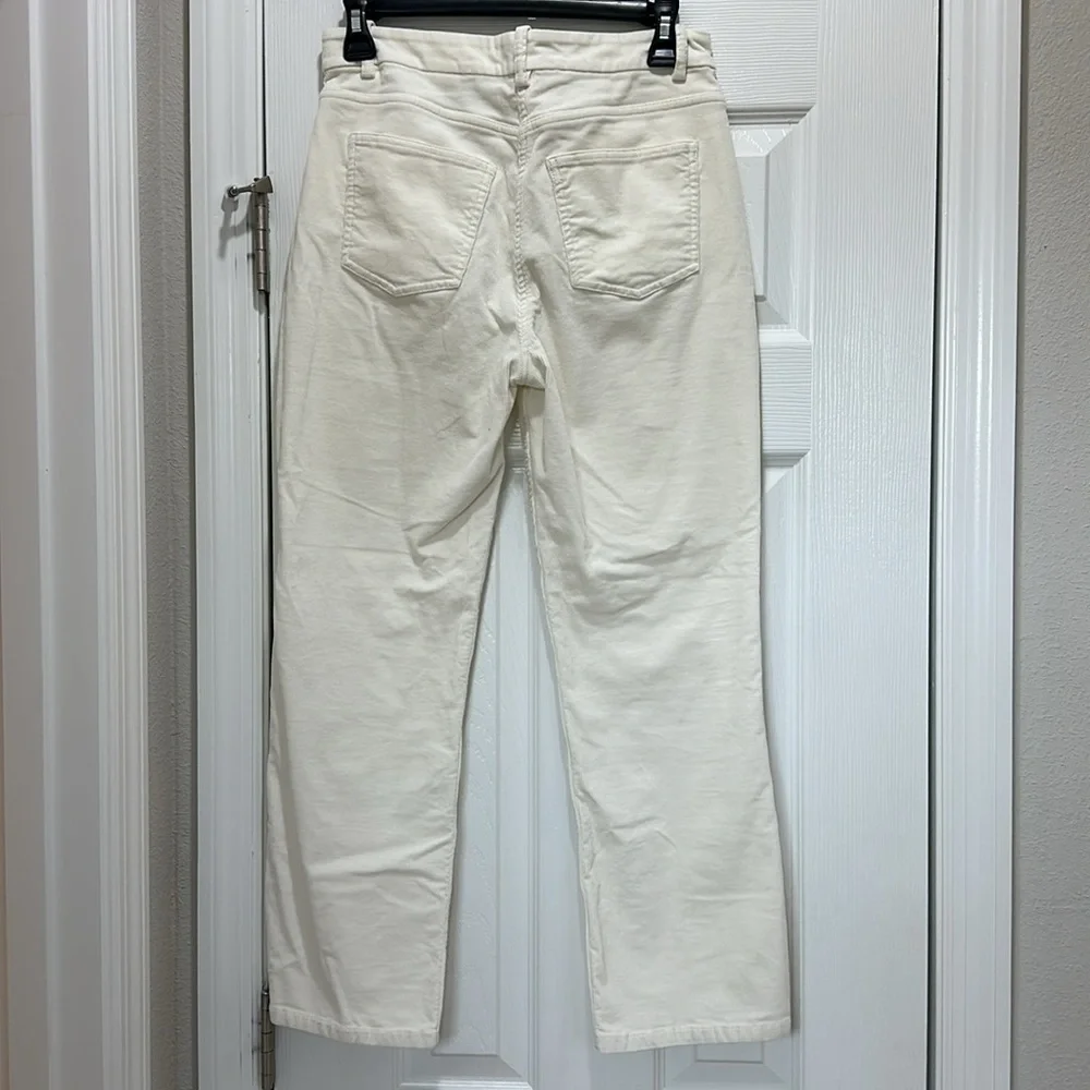 & Other Stories velvet cord wide leg pants in off white